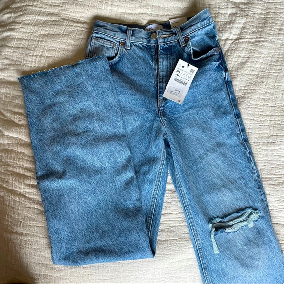 Zara Denim - ZARA Wide leg denim. Size 34. NWT! Medium blue wash